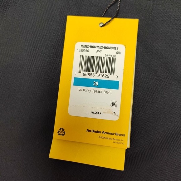 Under Armour Curry Splash Shorts Mens 36 Black 8" Tapered Golf Stretch 1385956 - Picture 6 of 13